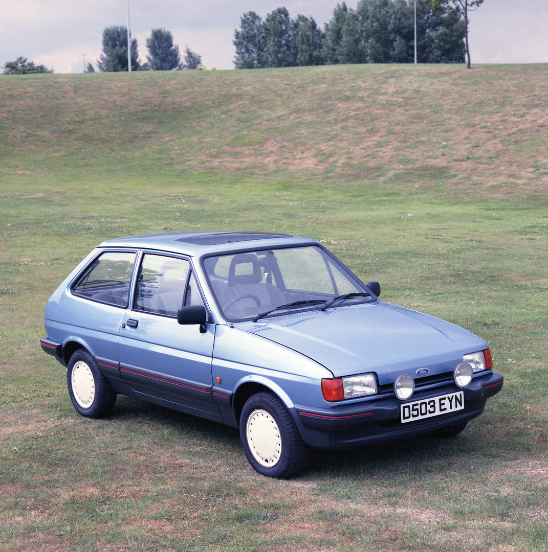 This archival image documents the 1986 Ford Fiesta Mark II 1.4 S in scenic field and is preserved in the Ford Heritage Vault as part of Ford Motor Company's historic photographic archive. Free for personal, non-commercial use. Ford Heritage Vault ...