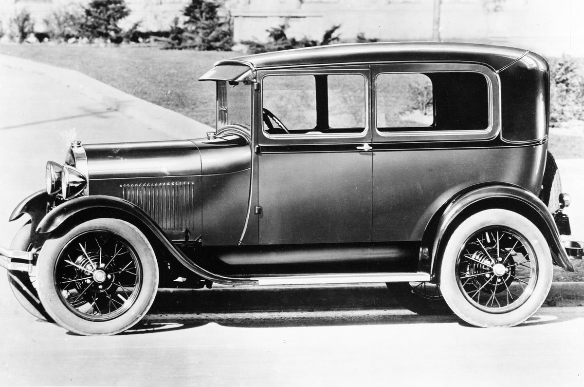 This archival image documents the 1928 Ford Model A Tudor Sedan and is preserved in the Ford Heritage Vault as part of Ford Motor Company's historic photographic archive. Free for personal, non-commercial use. Ford Heritage Vault reference AR-2008...