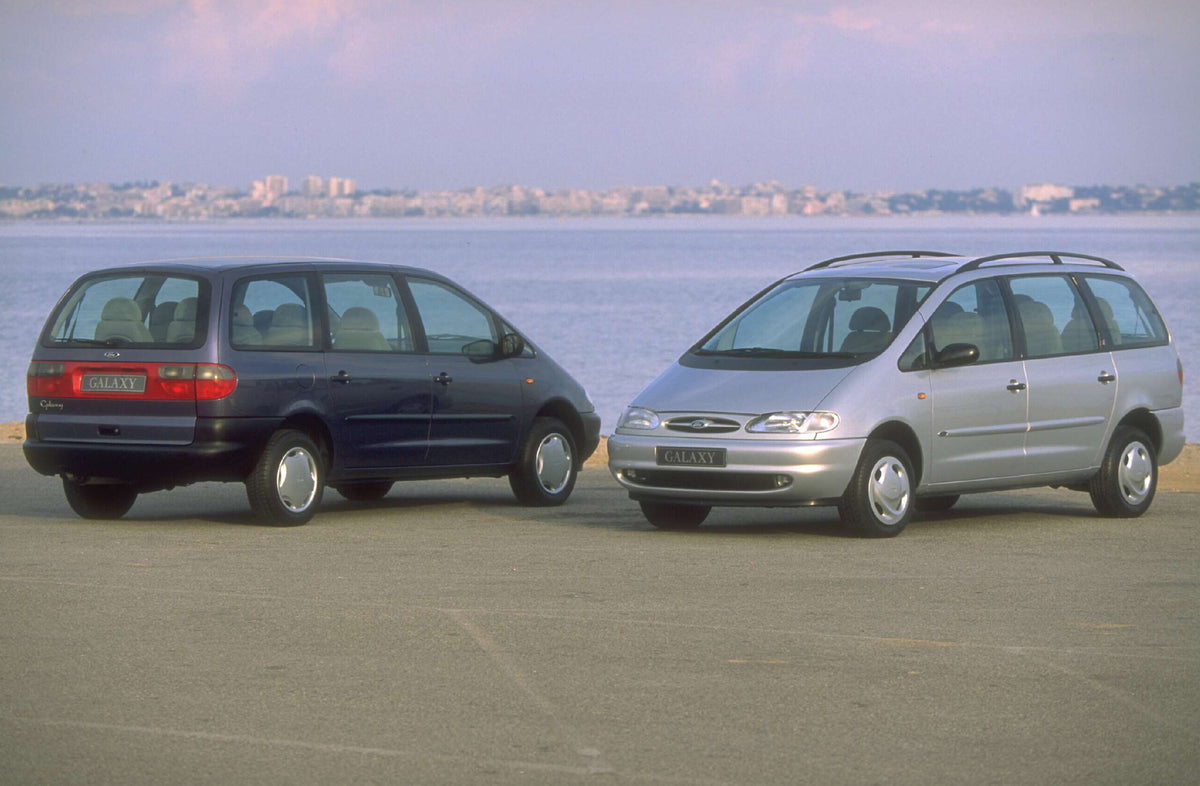 This archival image documents the 1994 Ford Galaxy Mark I Aspen Ghia Vans front and rear view near scenic body of water AR-2002-213709 and is preserved in the Ford Heritage Vault as part of Ford Motor Company's historic photographic archive. Free ...
