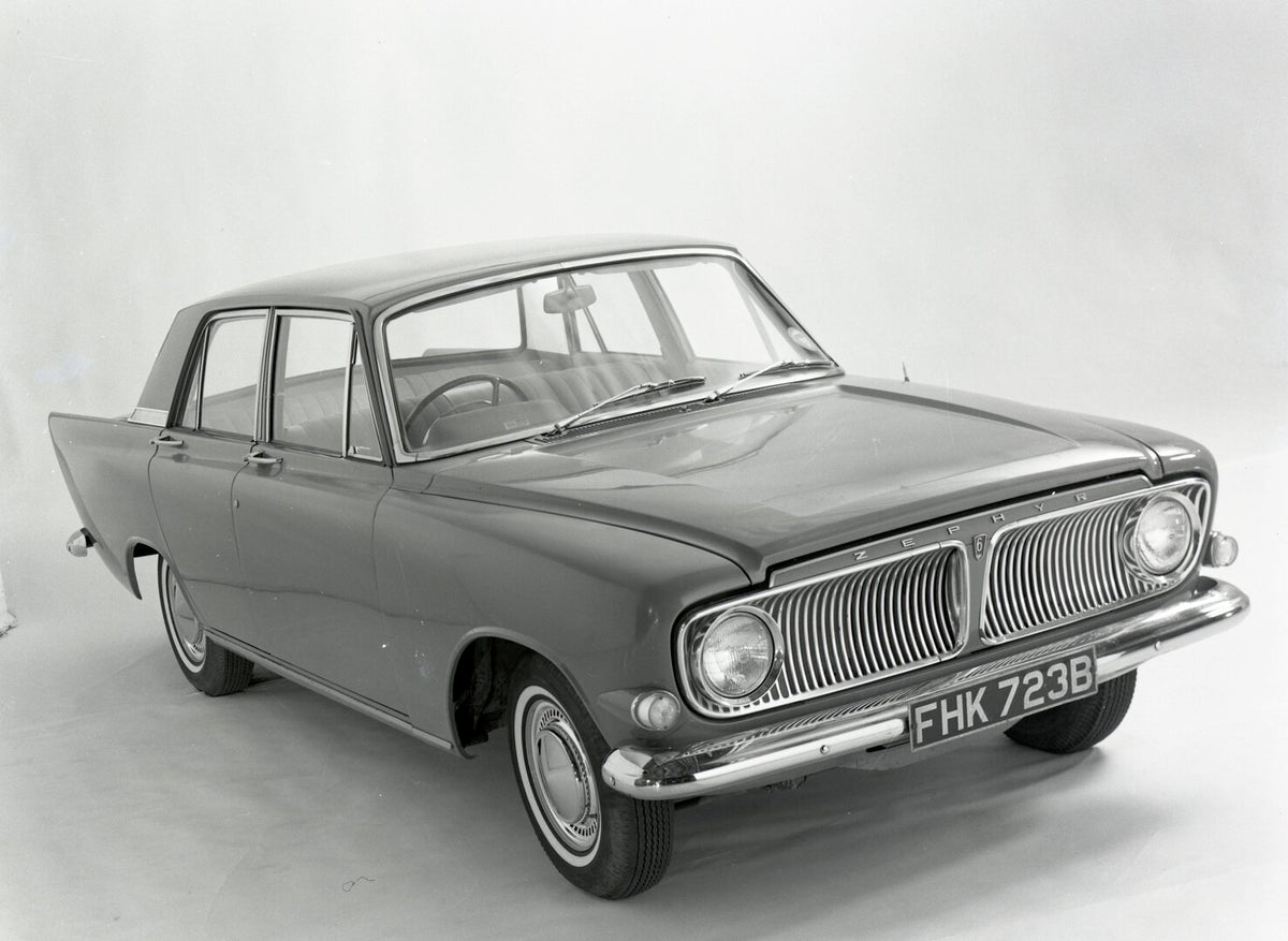 This archival image documents the 1965 Ford Zephyr 6 Mark III in studio and is preserved in the Ford Heritage Vault as part of Ford Motor Company's historic photographic archive. Free for personal, non-commercial use. Ford Heritage Vault reference...