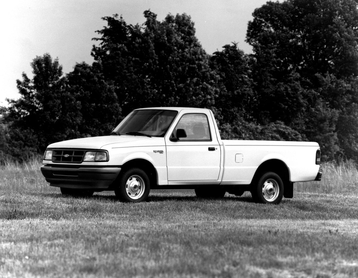 This archival image documents the 1994 Ford Ranger XL and is preserved in the Ford Heritage Vault as part of Ford Motor Company's historic photographic archive. Free for personal, non-commercial use. Ford Heritage Vault reference AR-2001-94-208806...