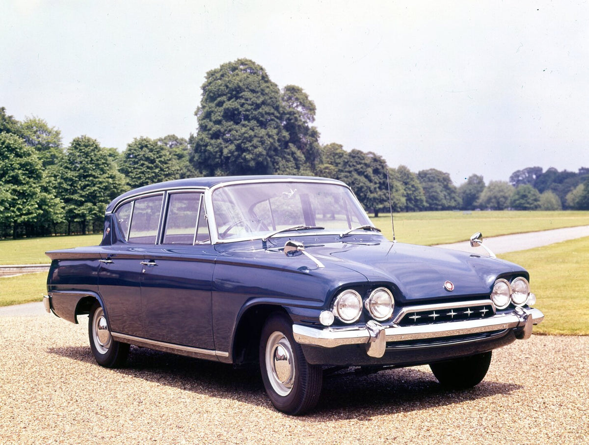 This archival image documents the 1961 Ford Consul Classic Duchess of Kent with scenic trees and is preserved in the Ford Heritage Vault as part of Ford Motor Company's historic photographic archive. Free for personal, non-commercial use. Ford Her...