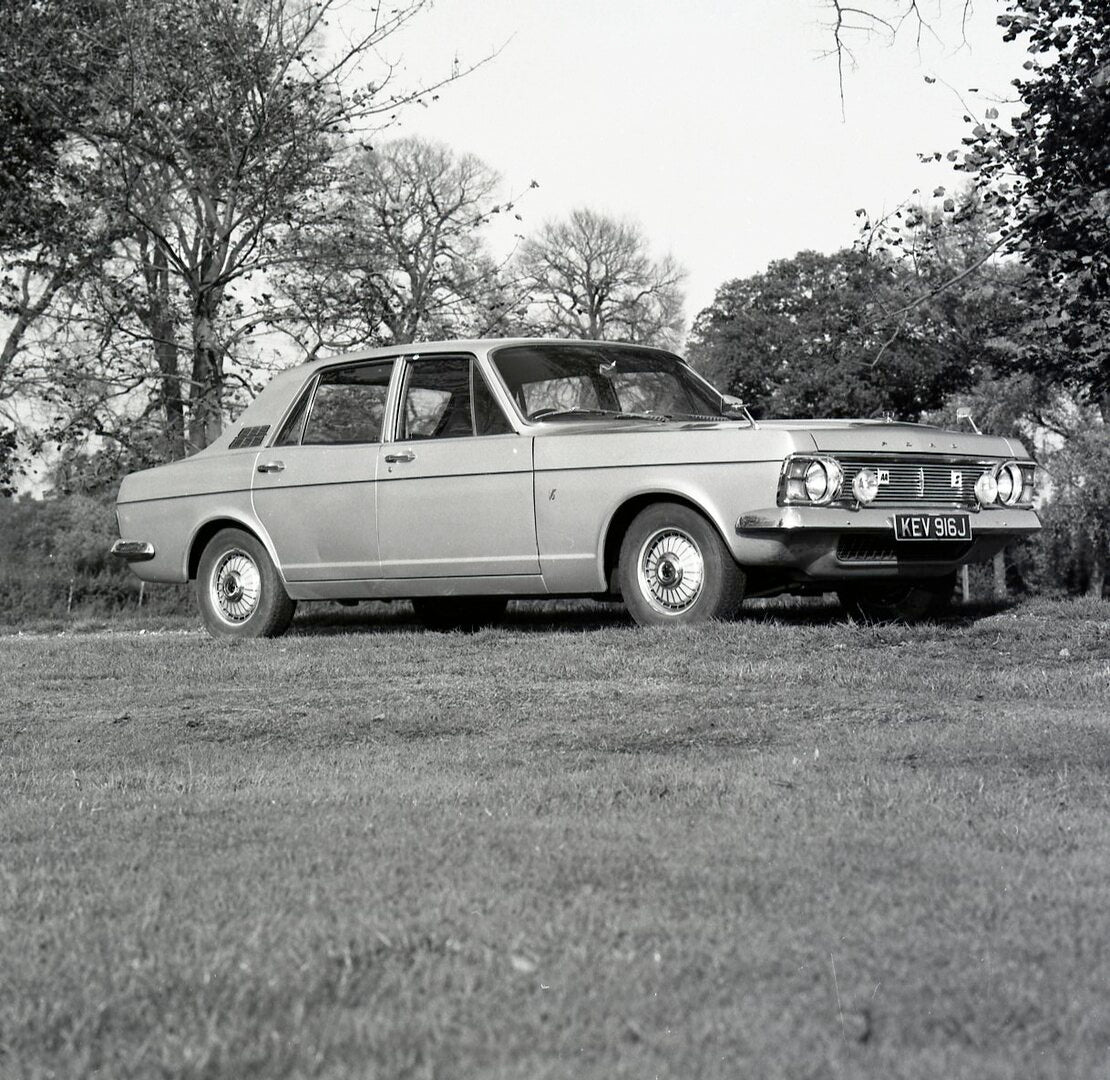 This archival image documents the 1970 Ford Zephyr 6 Mark IV RHD with scenic trees and is preserved in the Ford Heritage Vault as part of Ford Motor Company's historic photographic archive. Free for personal, non-commercial use. Ford Heritage Vaul...
