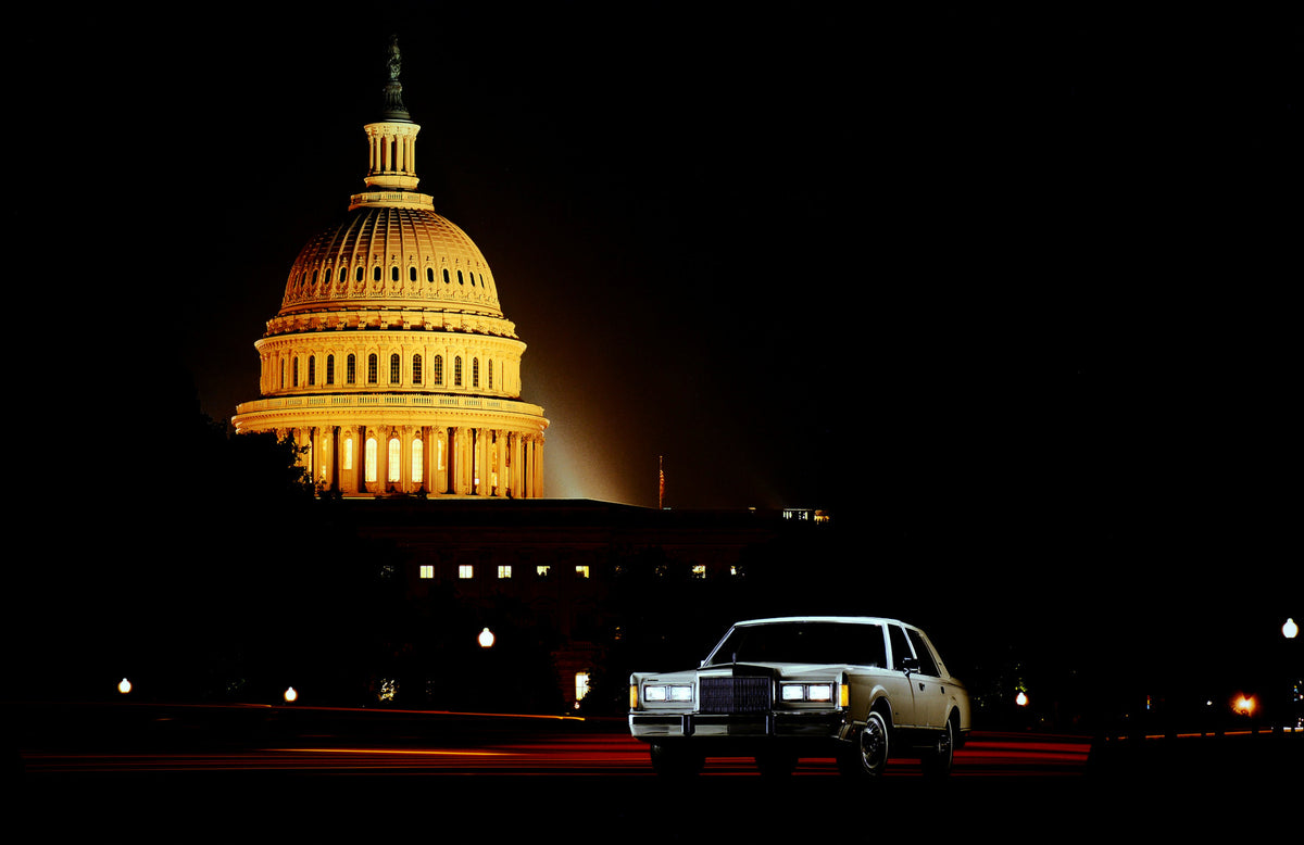 This archival image documents the 1988 Lincoln Town Car four-door and is preserved in the Ford Heritage Vault as part of Ford Motor Company's historic photographic archive. Free for personal, non-commercial use. Ford Heritage Vault reference AR-20...