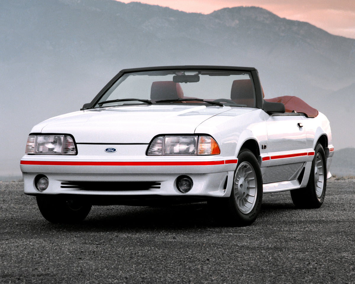 This archival image documents the 1987 Ford Mustang GT convertible and is preserved in the Ford Heritage Vault as part of Ford Motor Company's historic photographic archive. Free for personal, non-commercial use. Ford Heritage Vault reference AR-2...