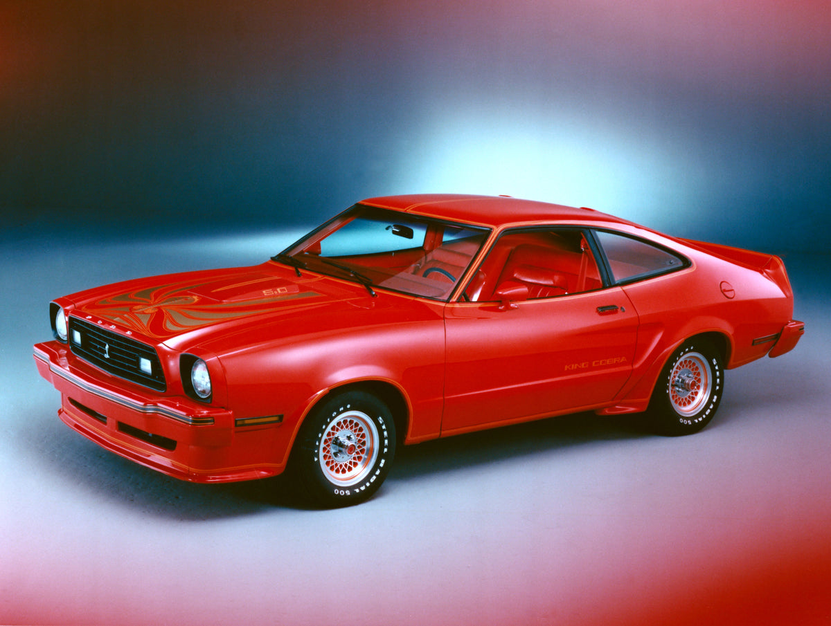 This archival image documents the 1978 Ford Mustang II King Cobra and is preserved in the Ford Heritage Vault as part of Ford Motor Company's historic photographic archive. Free for personal, non-commercial use. Ford Heritage Vault reference AR-20...