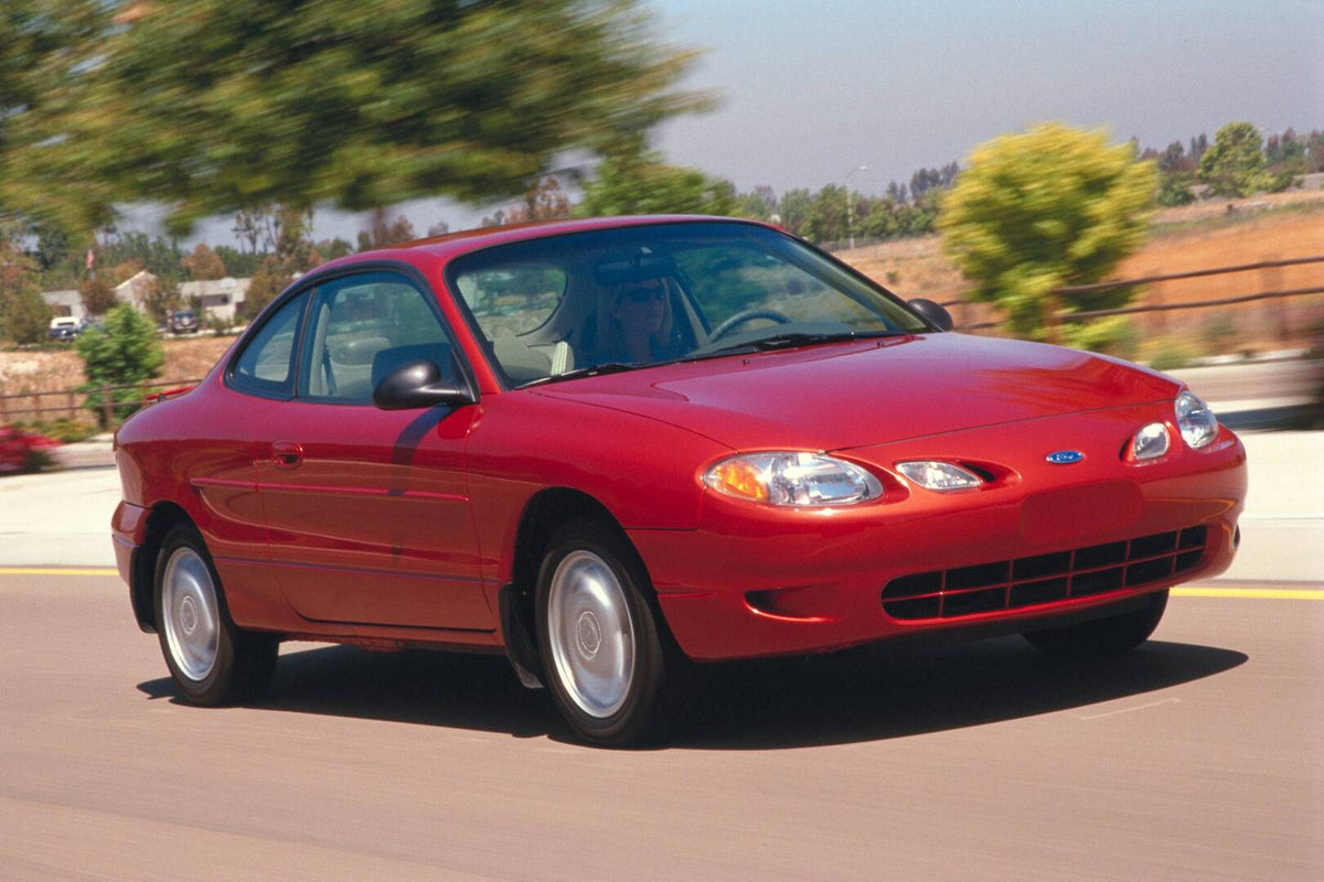 This archival image documents the 2000 Ford Escort ZX2 and is preserved in the Ford Heritage Vault as part of Ford Motor Company's historic photographic archive. Free for personal, non-commercial use. Ford Heritage Vault reference AR-2008-8.34.76.