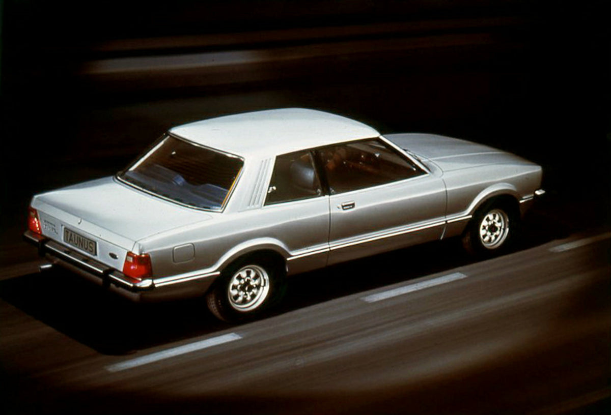 This archival image documents the 1976 Ford Taunus rear view action shot and is preserved in the Ford Heritage Vault as part of Ford Motor Company's historic photographic archive. Free for personal, non-commercial use. Ford Heritage Vault referenc...