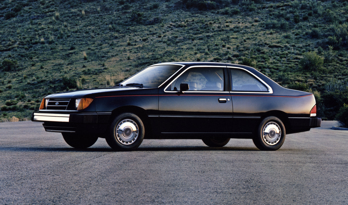 This archival image documents the 1985 Ford Tempo GL and is preserved in the Ford Heritage Vault as part of Ford Motor Company's historic photographic archive. Free for personal, non-commercial use. Ford Heritage Vault reference AR-2008-8.1.2.7196.