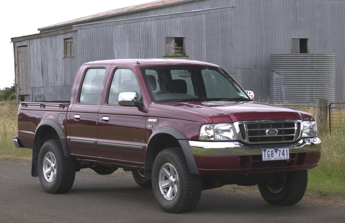 This archival image documents the 2005 Ford PH Courier V6 XLT Pickup Truck Driver Side Front End View on Country Road FAP-2011-3 and is preserved in the Ford Heritage Vault as part of Ford Motor Company's historic photographic archive. Free for pe...