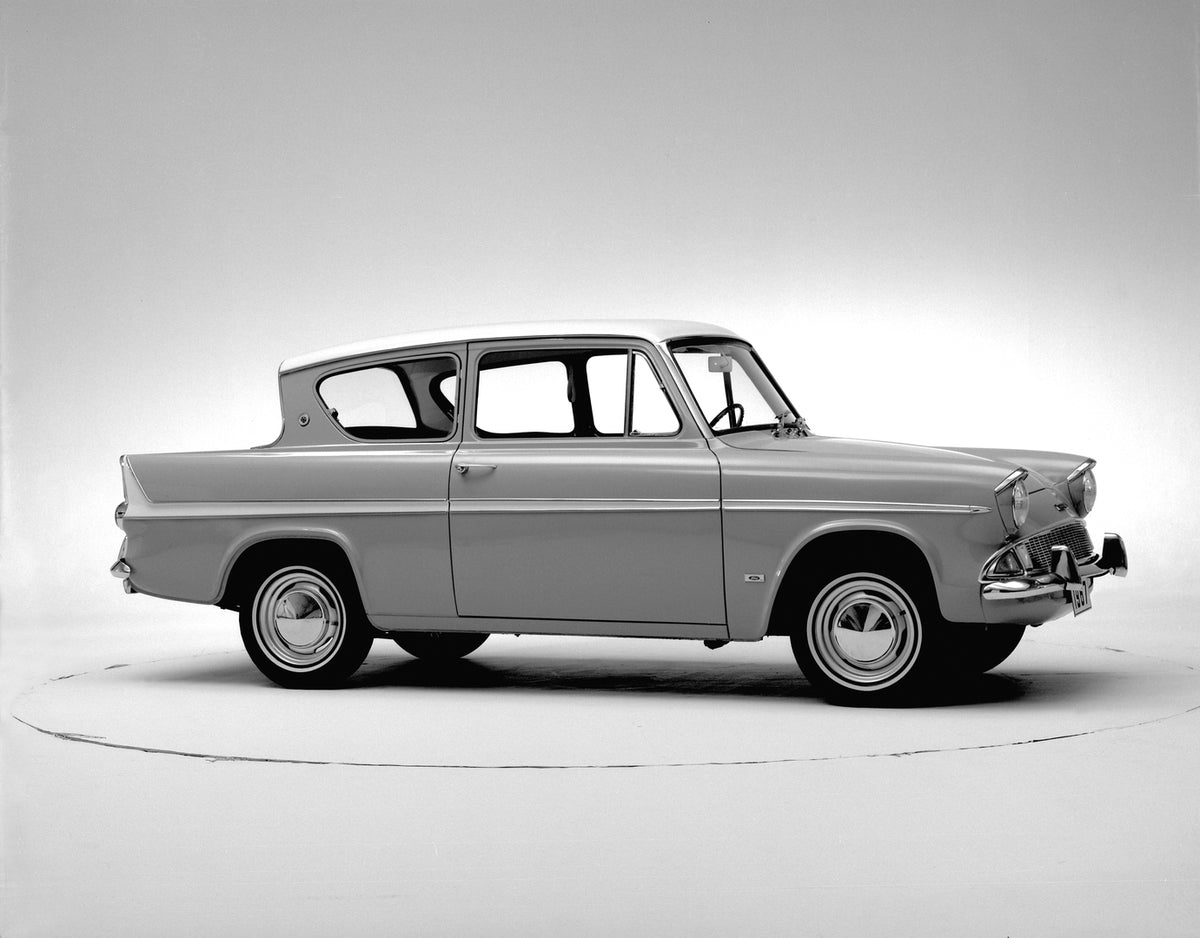 This archival image documents the 1967 Ford Anglia 105E in studio and is preserved in the Ford Heritage Vault as part of Ford Motor Company's historic photographic archive. Free for personal, non-commercial use. Ford Heritage Vault reference AR-20...