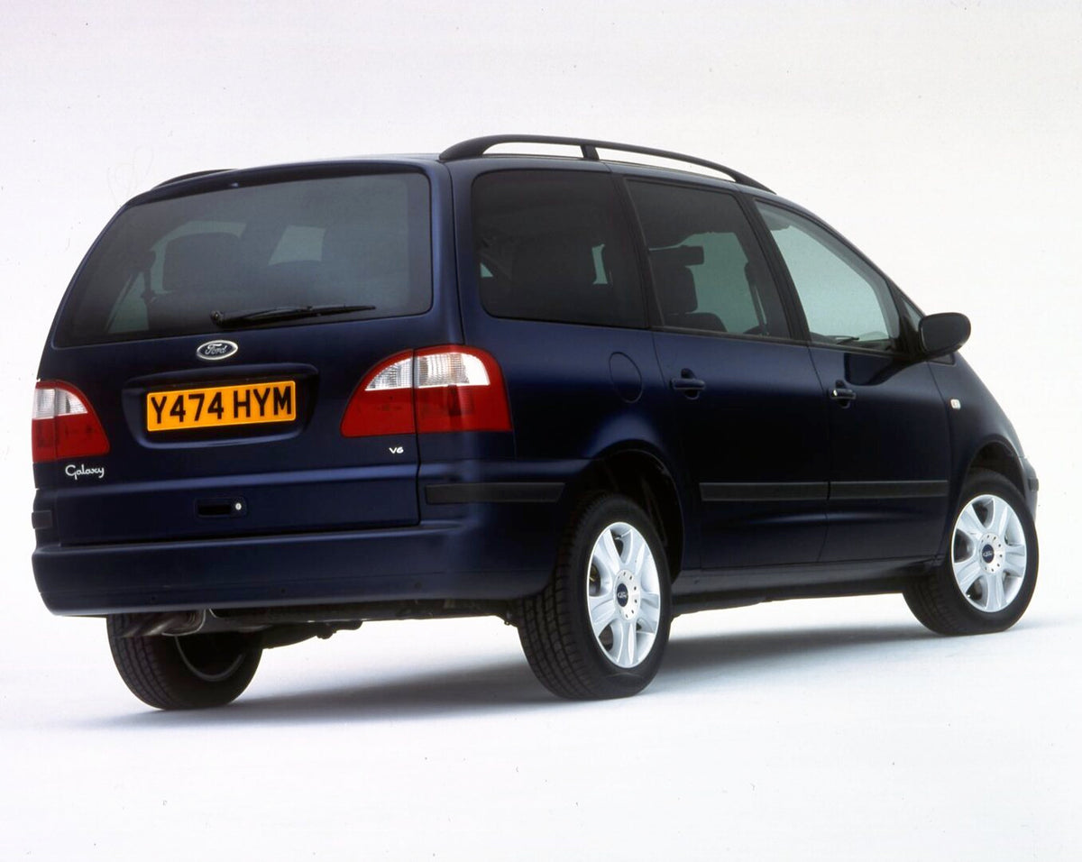 This archival image documents the 2001 Ford Galaxy Mark I rear view in studio and is preserved in the Ford Heritage Vault as part of Ford Motor Company's historic photographic archive. Free for personal, non-commercial use. Ford Heritage Vault ref...