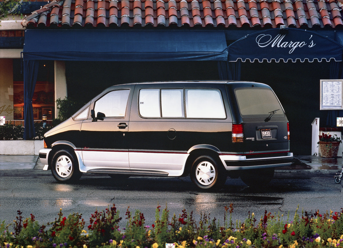 This archival image documents the 1992 Ford Aerostar Sport and is preserved in the Ford Heritage Vault as part of Ford Motor Company's historic photographic archive. Free for personal, non-commercial use. Ford Heritage Vault reference AR-2008-8.1....