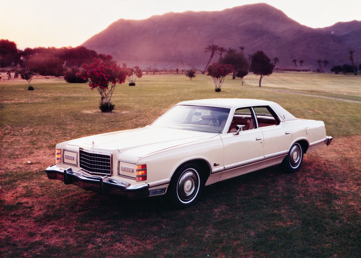 This archival image documents the 1977 Ford LTD Landau four door and is preserved in the Ford Heritage Vault as part of Ford Motor Company's historic photographic archive. Free for personal, non-commercial use. Ford Heritage Vault reference AR-200...