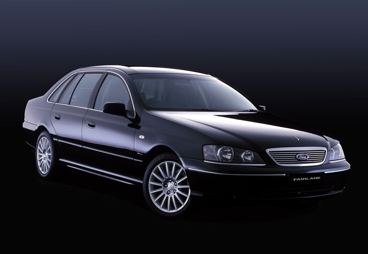 This archival image documents the 2003 Ford BA Fairlane G220 in studio and is preserved in the Ford Heritage Vault as part of Ford Motor Company's historic photographic archive. Free for personal, non-commercial use. Ford Heritage Vault reference ...