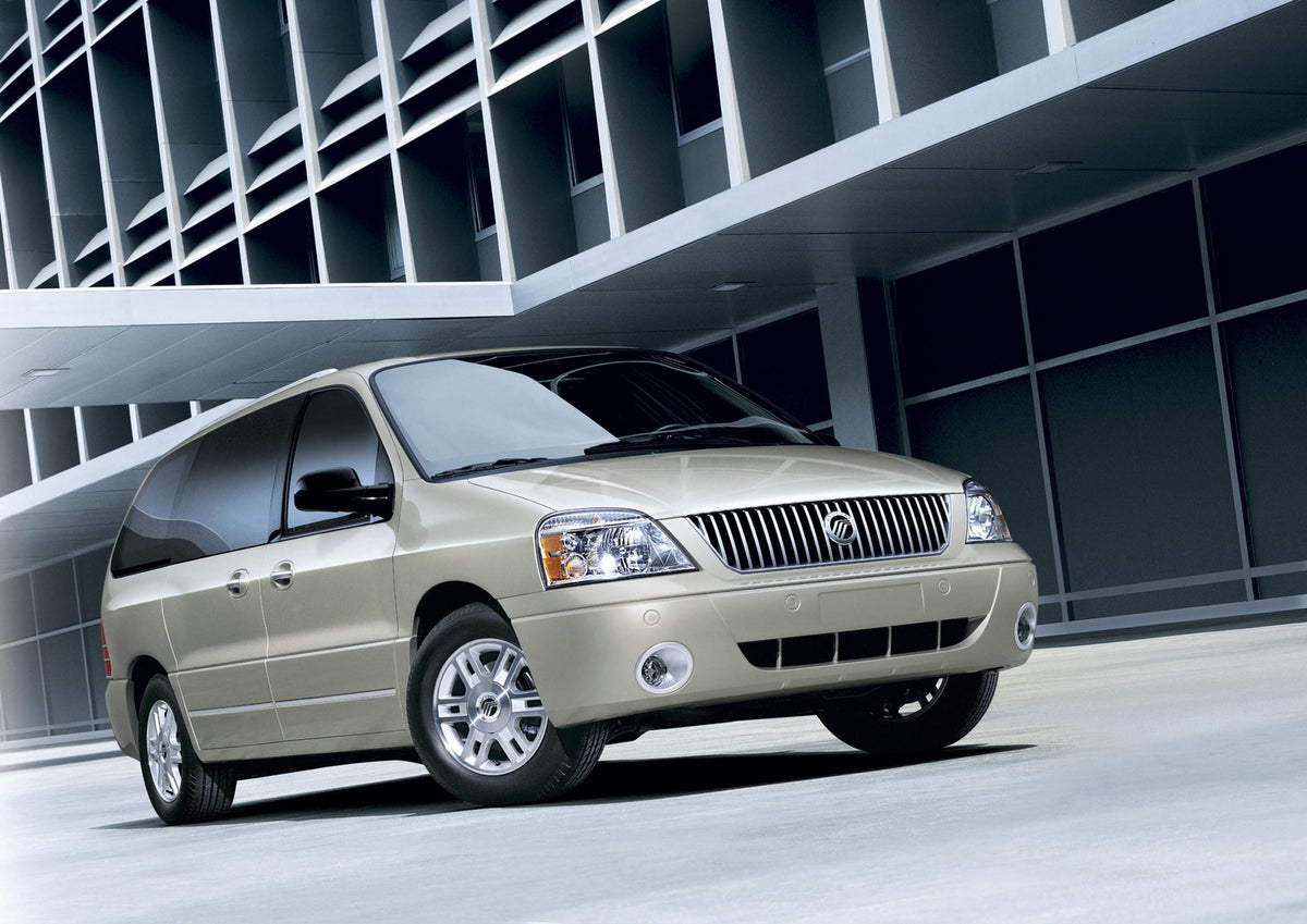 This archival image documents the 2004 Mercury Monterey with Building in Background and is preserved in the Ford Heritage Vault as part of Ford Motor Company's historic photographic archive. Free for personal, non-commercial use. Ford Heritage Vau...
