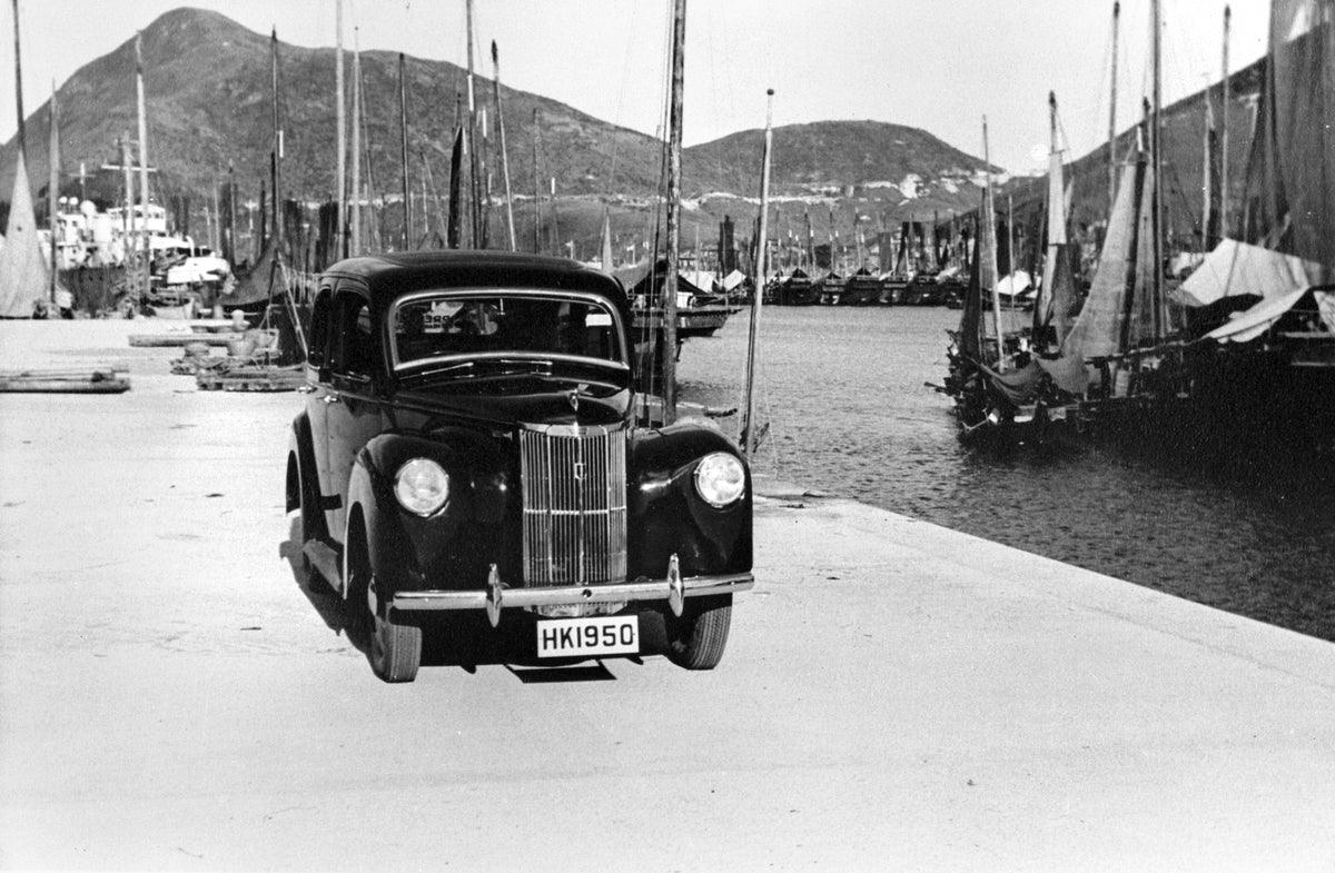 This archival image documents the 1950 Ford Prefect on scenic dock in Hong Kong 14E 83A and is preserved in the Ford Heritage Vault as part of Ford Motor Company's historic photographic archive. Free for personal, non-commercial use. Ford Heritage...