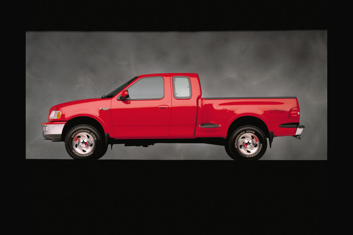This archival image documents the 1997 Ford F-150 Flareside pickup truck and is preserved in the Ford Heritage Vault as part of Ford Motor Company's historic photographic archive. Free for personal, non-commercial use. Ford Heritage Vault referenc...