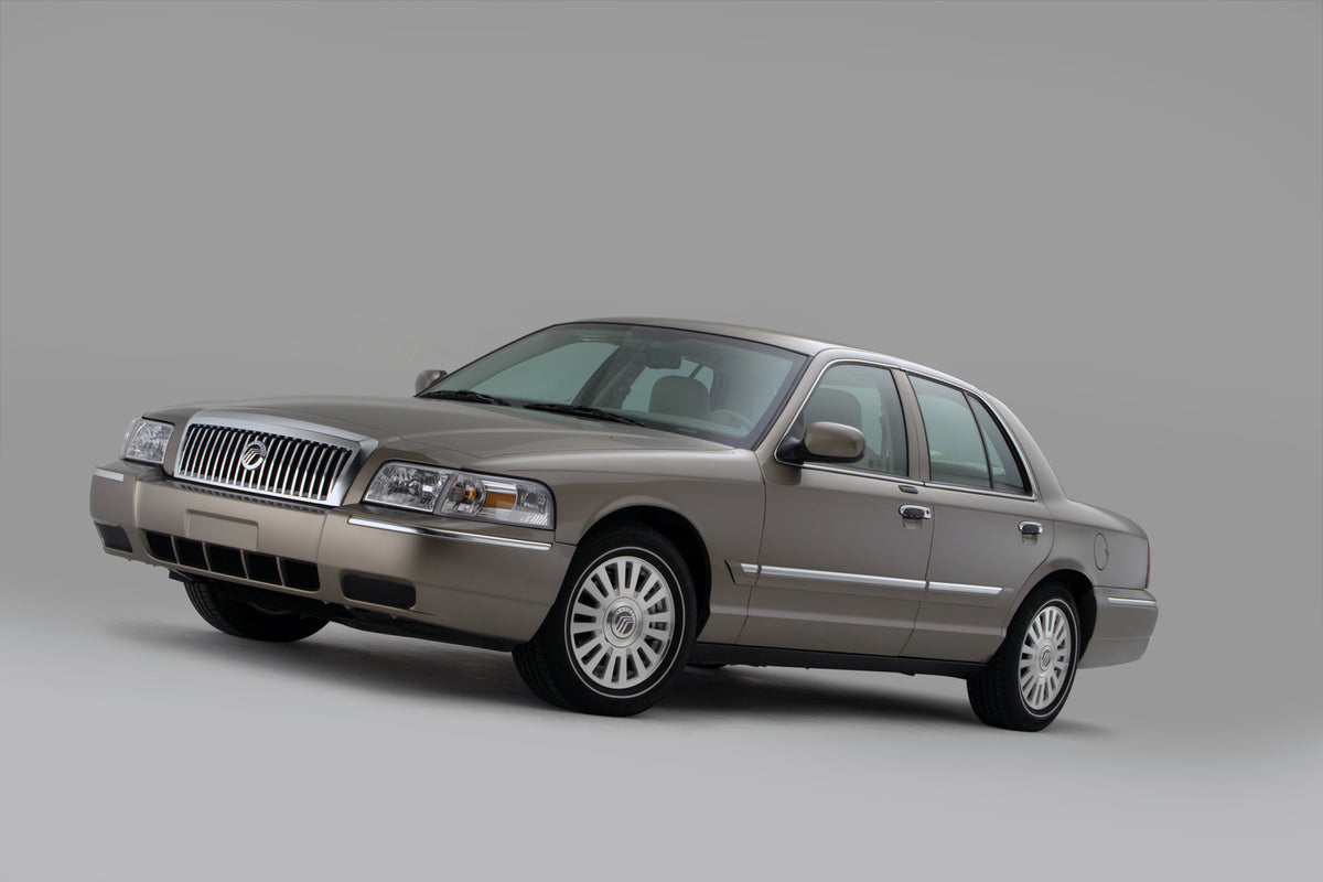 This archival image documents the 2006 Mercury Grand Marquis and is preserved in the Ford Heritage Vault as part of Ford Motor Company's historic photographic archive. Free for personal, non-commercial use. Ford Heritage Vault reference AR-2008-8....