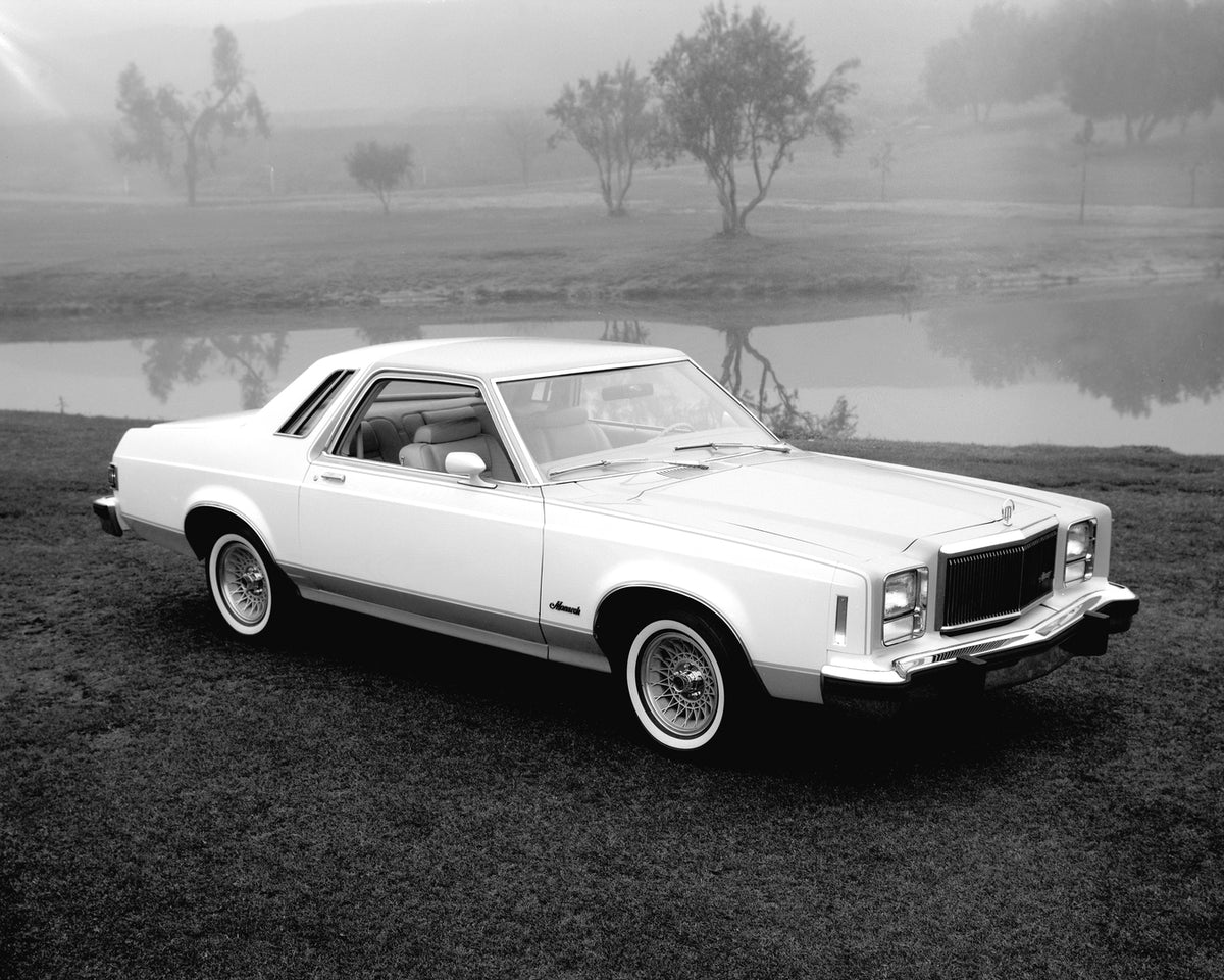 This archival image documents the 1979 Mercury Monarch two-door in front of pond and is preserved in the Ford Heritage Vault as part of Ford Motor Company's historic photographic archive. Free for personal, non-commercial use. Ford Heritage Vault ...