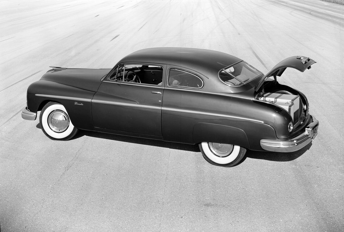 This archival image documents the 1949 Lincoln Club Coupe and is preserved in the Ford Heritage Vault as part of Ford Motor Company's historic photographic archive. Free for personal, non-commercial use. Ford Heritage Vault reference AR-2008-8.1.1...