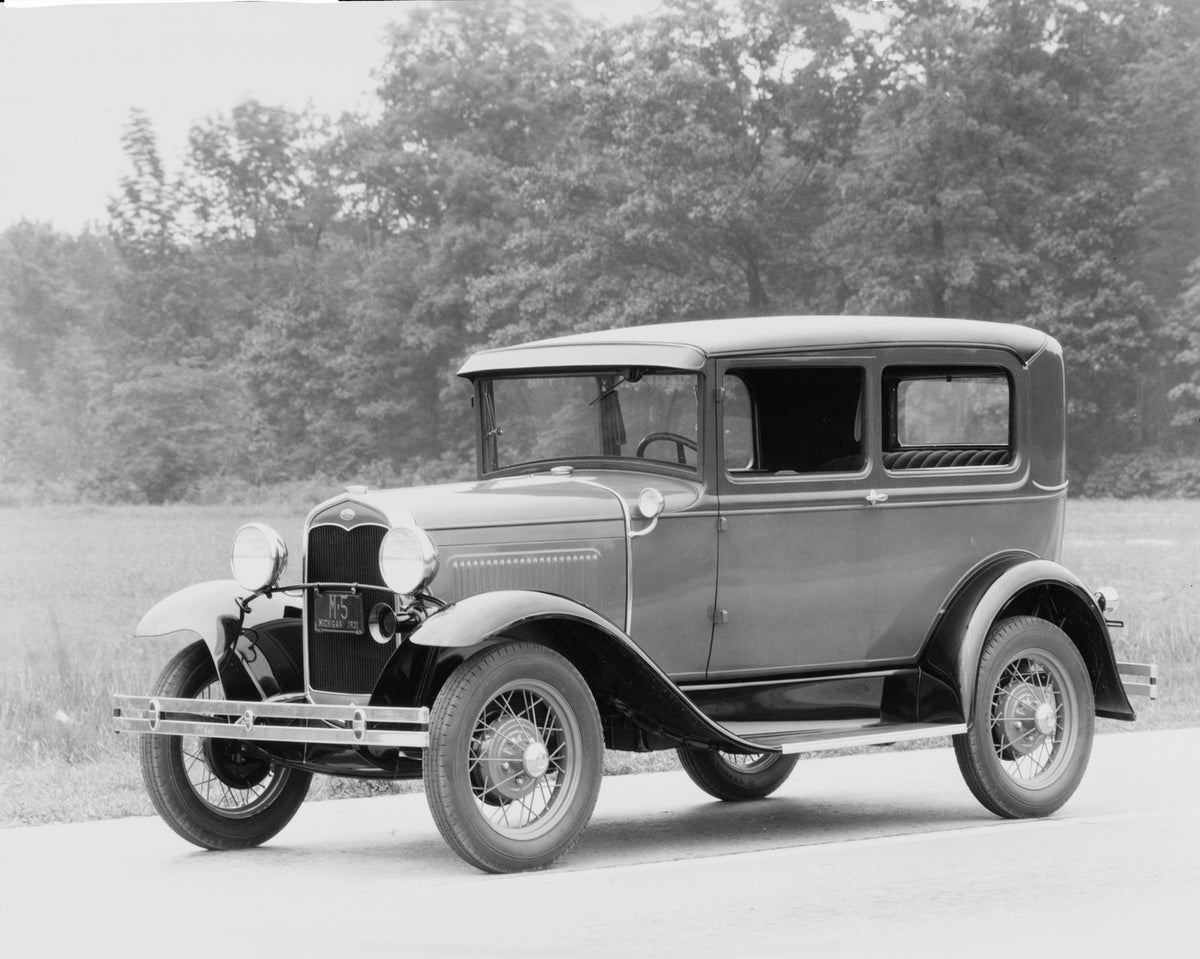 This archival image documents the 1931 Ford Model A DeLuxe Tudor Sedan and is preserved in the Ford Heritage Vault as part of Ford Motor Company's historic photographic archive. Free for personal, non-commercial use. Ford Heritage Vault reference ...