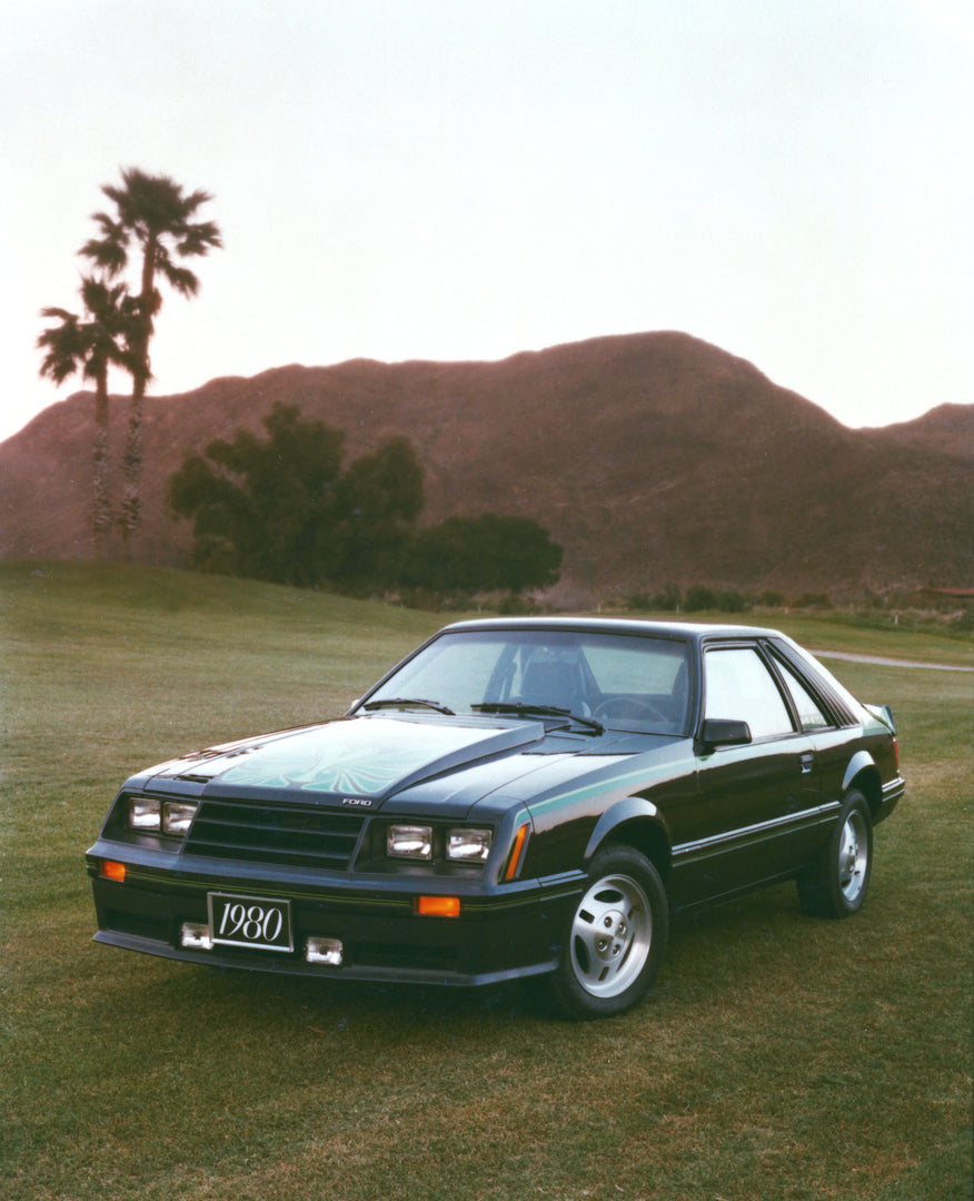 This archival image documents the 1980 Ford Mustang Cobra and is preserved in the Ford Heritage Vault as part of Ford Motor Company's historic photographic archive. Free for personal, non-commercial use. Ford Heritage Vault reference AR-2008-8.1.4...