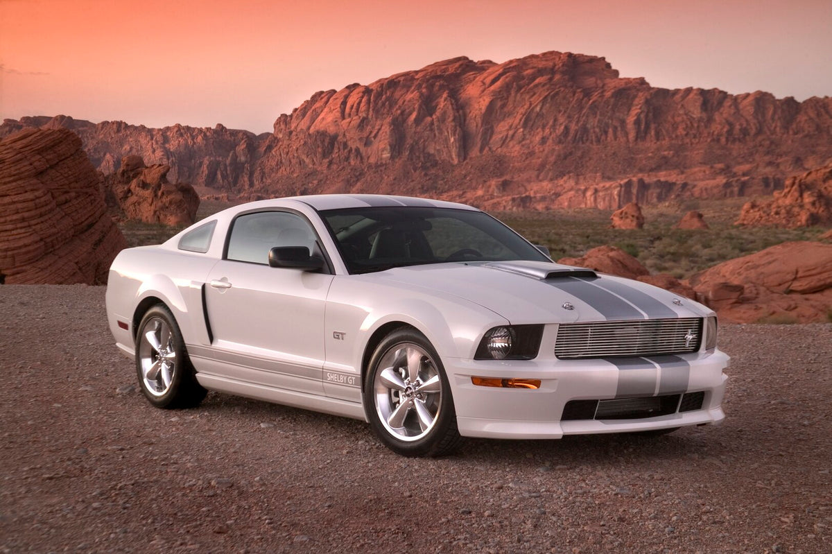 This archival image documents the 2007 Ford Mustang Shelby GT and is preserved in the Ford Heritage Vault as part of Ford Motor Company's historic photographic archive. Free for personal, non-commercial use. Ford Heritage Vault reference AR-2008-8...