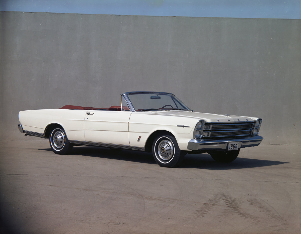 This archival image documents the 1966 Ford Galaxie 500XL convertible and is preserved in the Ford Heritage Vault as part of Ford Motor Company's historic photographic archive. Free for personal, non-commercial use. Ford Heritage Vault reference A...
