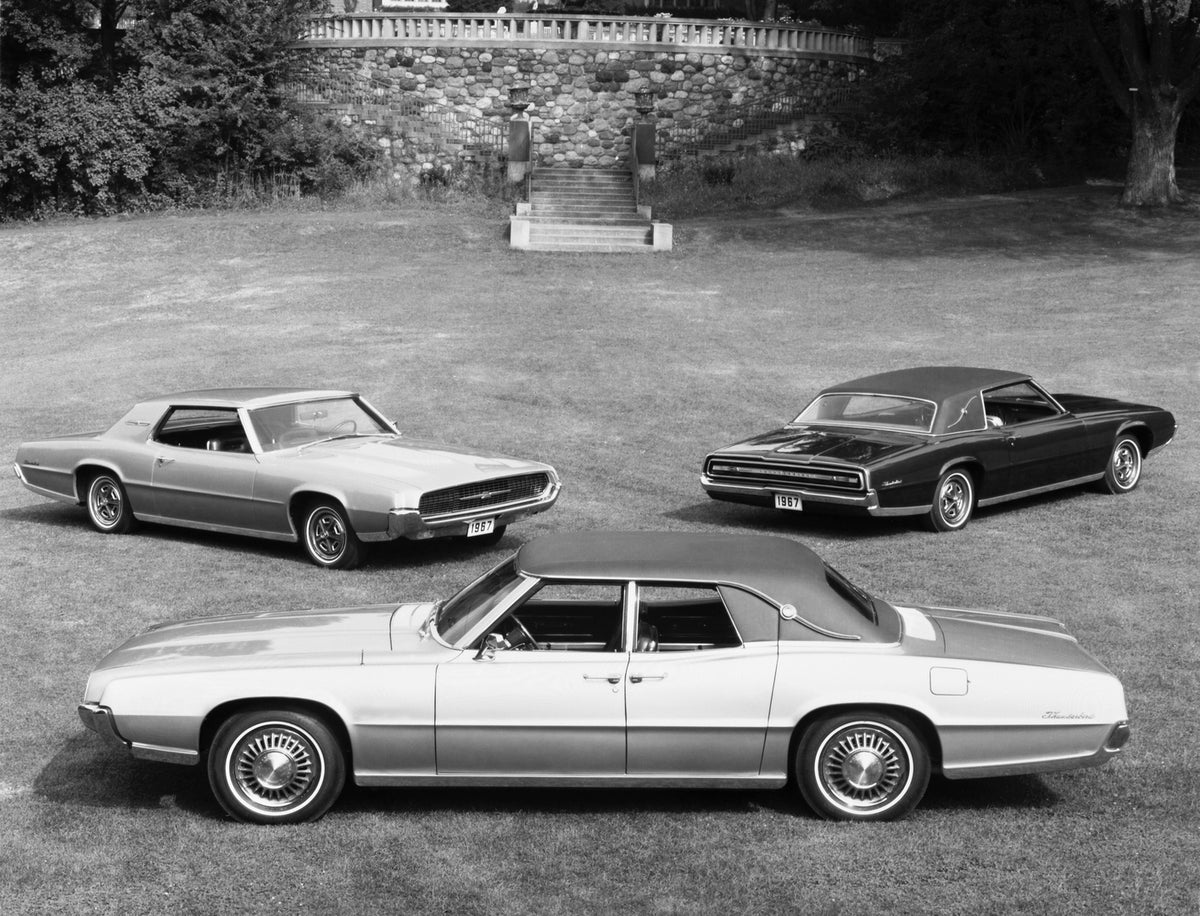 This archival image documents the 1967 Ford Thunderbird body styles and is preserved in the Ford Heritage Vault as part of Ford Motor Company's historic photographic archive. Free for personal, non-commercial use. Ford Heritage Vault reference AR-...