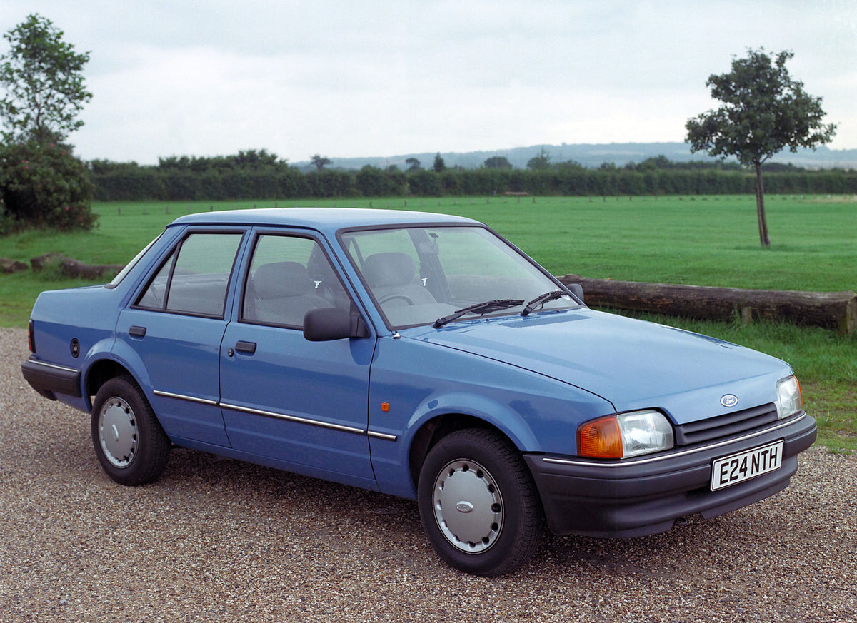 This archival image documents the 1987 Ford Orion L MKII side view scenic and is preserved in the Ford Heritage Vault as part of Ford Motor Company's historic photographic archive. Free for personal, non-commercial use. Ford Heritage Vault referen...