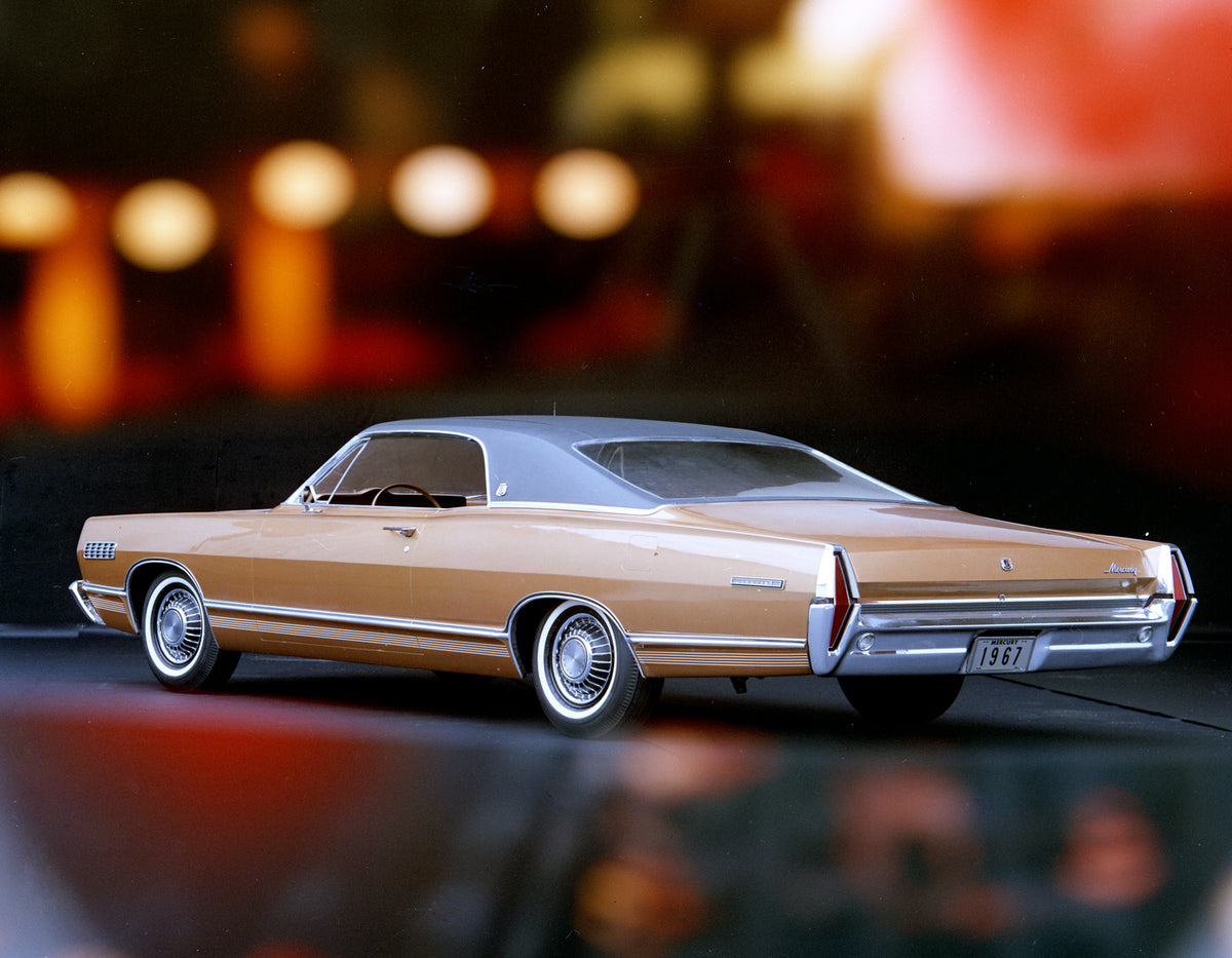 This archival image documents the 1967 Mercury Marquis Two-Door Hardtop Clay Model and is preserved in the Ford Heritage Vault as part of Ford Motor Company's historic photographic archive. Free for personal, non-commercial use. Ford Heritage Vaul...