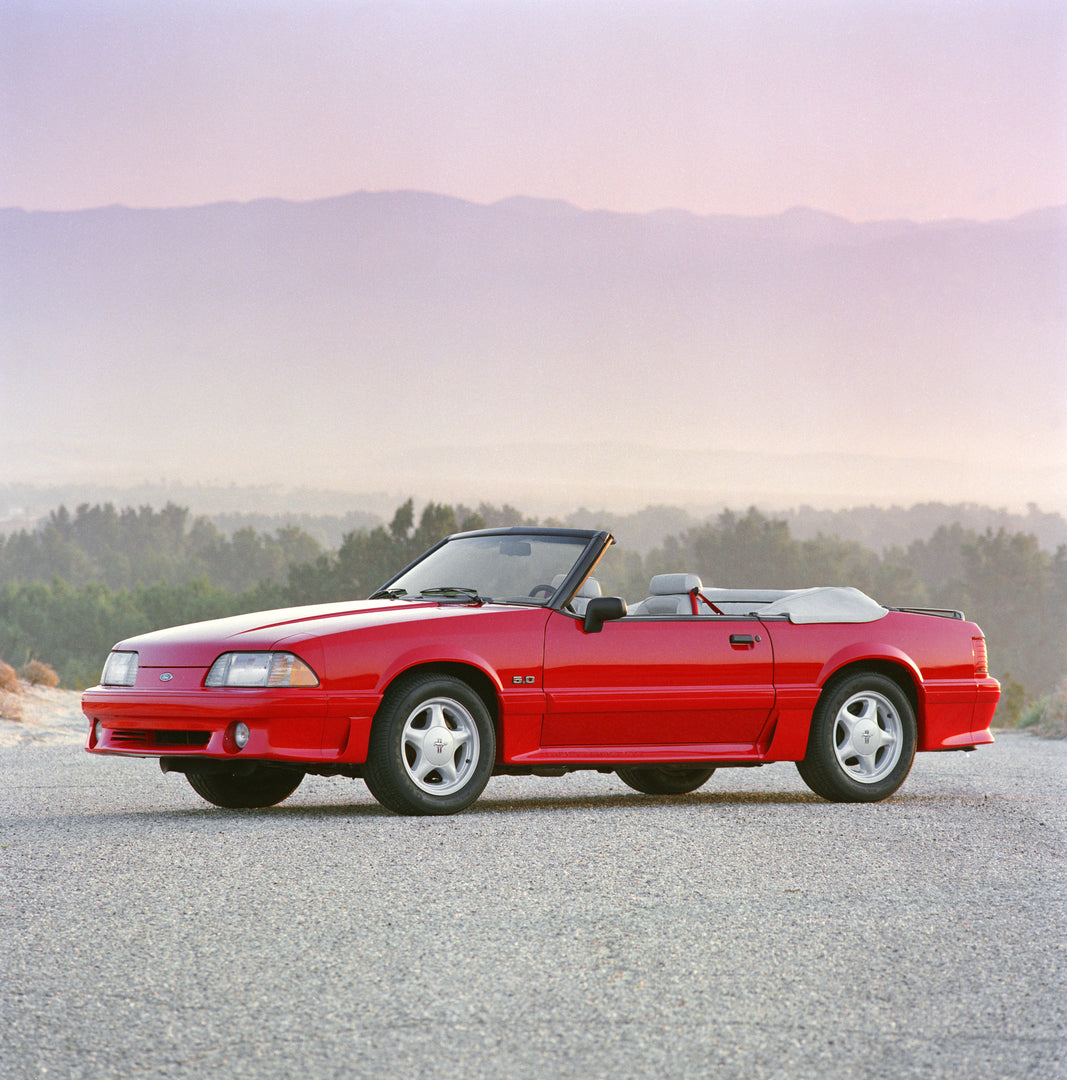 This archival image documents the 1991 Ford Mustang convertible and is preserved in the Ford Heritage Vault as part of Ford Motor Company's historic photographic archive. Free for personal, non-commercial use. Ford Heritage Vault reference AR-2008...