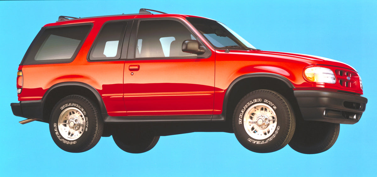 This archival image documents the 1995 Ford Explorer Sport and is preserved in the Ford Heritage Vault as part of Ford Motor Company's historic photographic archive. Free for personal, non-commercial use. Ford Heritage Vault reference AR-2008-8.1....
