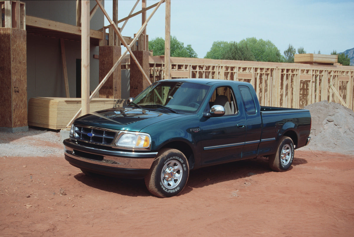 This archival image documents the 1997 Ford F-250 SuperCab pickup truck and is preserved in the Ford Heritage Vault as part of Ford Motor Company's historic photographic archive. Free for personal, non-commercial use. Ford Heritage Vault reference...