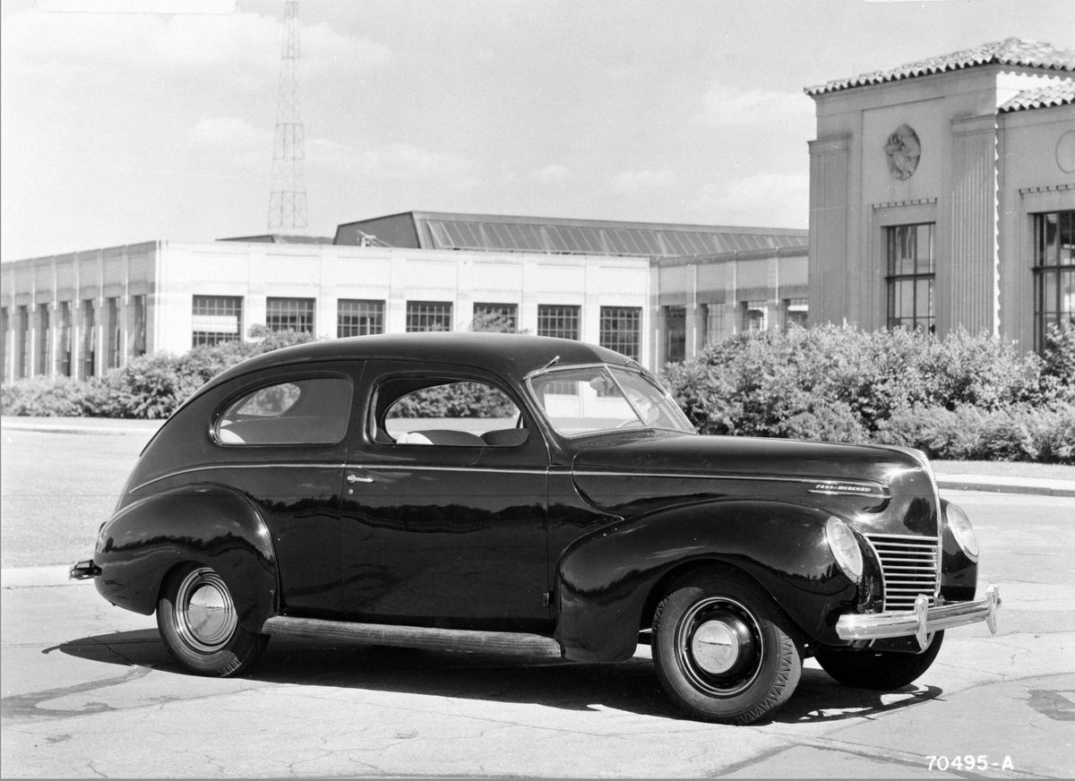 This archival image documents the 1939 Mercury two-door Sedan and is preserved in the Ford Heritage Vault as part of Ford Motor Company's historic photographic archive. Free for personal, non-commercial use. Ford Heritage Vault reference AR-2008-8...