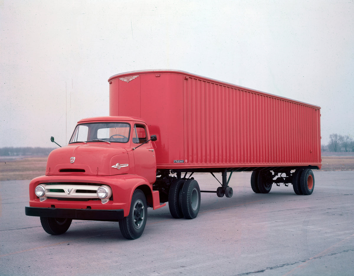 This archival image documents the 1953 Ford F-700 Cab Over Engine truck and is preserved in the Ford Heritage Vault as part of Ford Motor Company's historic photographic archive. Free for personal, non-commercial use. Ford Heritage Vault reference...