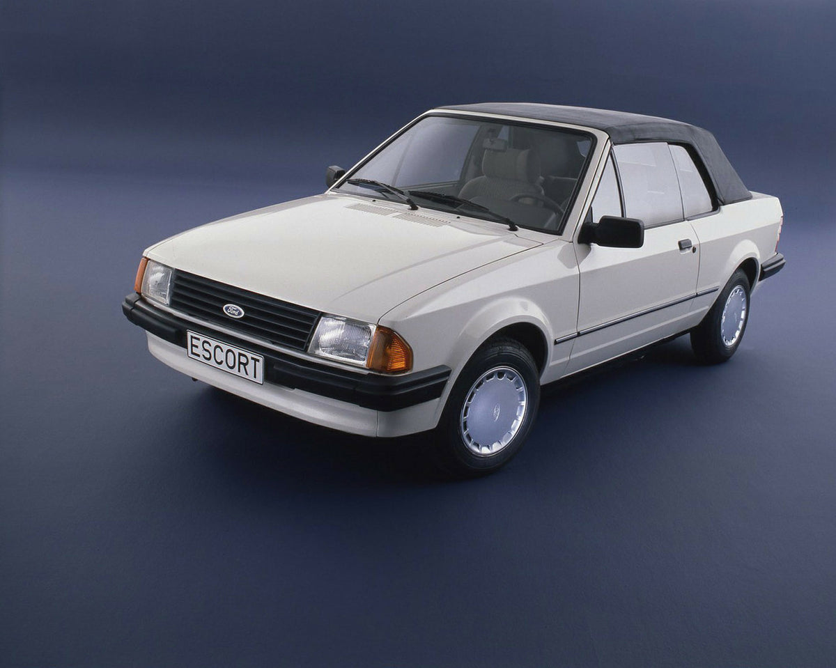 This archival image documents the 1983 Ford Escort Mark III Cabriolet 1.3 GL in studio and is preserved in the Ford Heritage Vault as part of Ford Motor Company's historic photographic archive. Free for personal, non-commercial use. Ford Heritage ...