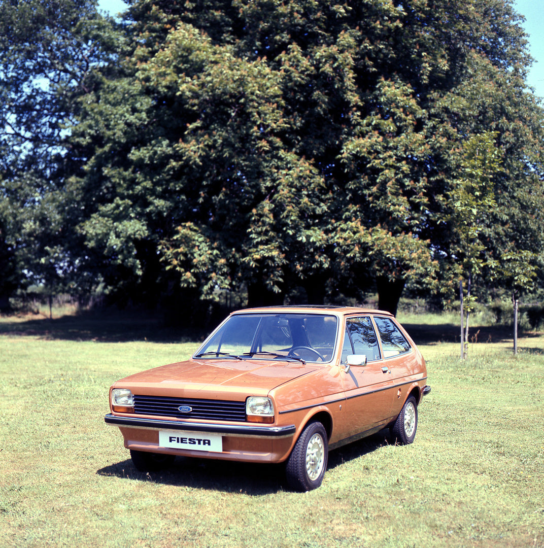 This archival image documents the 1976 Ford Fiesta Mark I Ghia with scenic trees and is preserved in the Ford Heritage Vault as part of Ford Motor Company's historic photographic archive. Free for personal, non-commercial use. Ford Heritage Vault ...