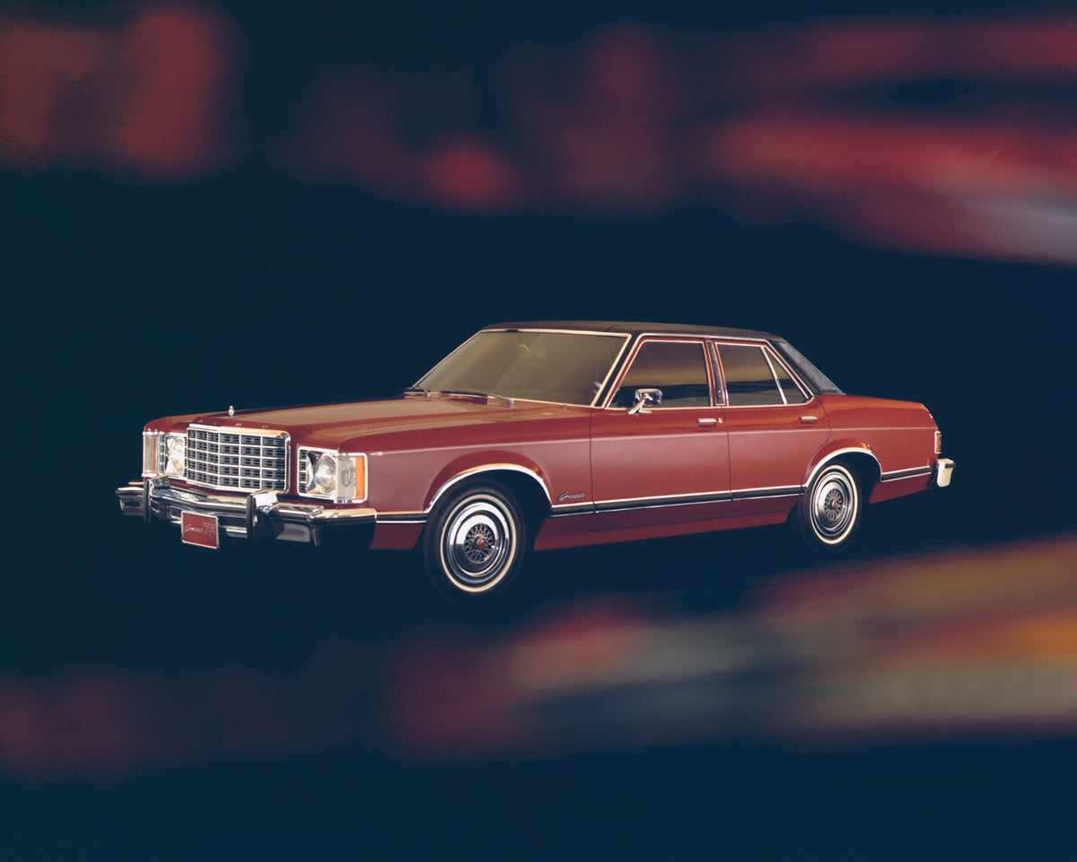 This archival image documents the 1975 Ford Granada four-door CN9002-012 and is preserved in the Ford Heritage Vault as part of Ford Motor Company's historic photographic archive. Free for personal, non-commercial use. Ford Heritage Vault referenc...