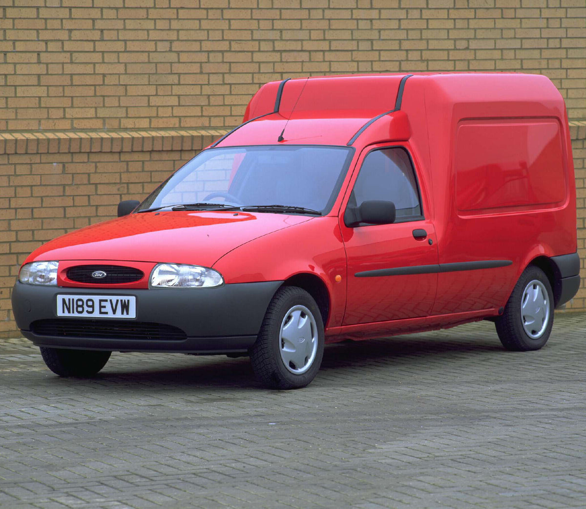 This archival image documents the 1996 Ford Fiesta Mark IV Courier 50 Van in front of brick wall AR-2002-213709 and is preserved in the Ford Heritage Vault as part of Ford Motor Company's historic photographic archive. Free for personal, non-comme...