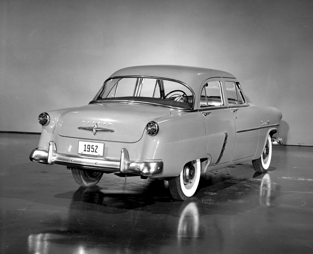 This archival image documents the 1952 Meteor Customline Coupe rear view in studio AR-2007-5 and is preserved in the Ford Heritage Vault as part of Ford Motor Company's historic photographic archive. Free for personal, non-commercial use. Ford Her...