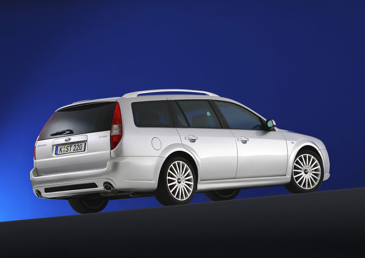 This archival image documents the 2003 Ford Mondeo Mark II rear view in studio and is preserved in the Ford Heritage Vault as part of Ford Motor Company's historic photographic archive. Free for personal, non-commercial use. Ford Heritage Vault re...