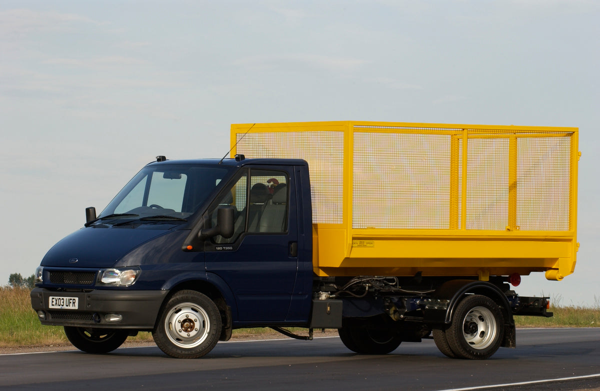 This archival image documents the 2003 Ford Transit Mark IV conversion with wire container on scenic road and is preserved in the Ford Heritage Vault as part of Ford Motor Company's historic photographic archive. Free for personal, non-commercial ...