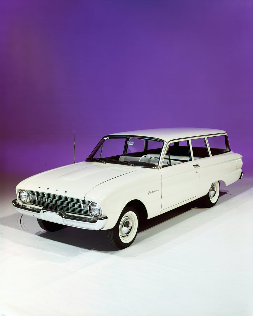 This archival image documents the 1960 Ford Falcon station wagon and is preserved in the Ford Heritage Vault as part of Ford Motor Company's historic photographic archive. Free for personal, non-commercial use. Ford Heritage Vault reference AR-200...