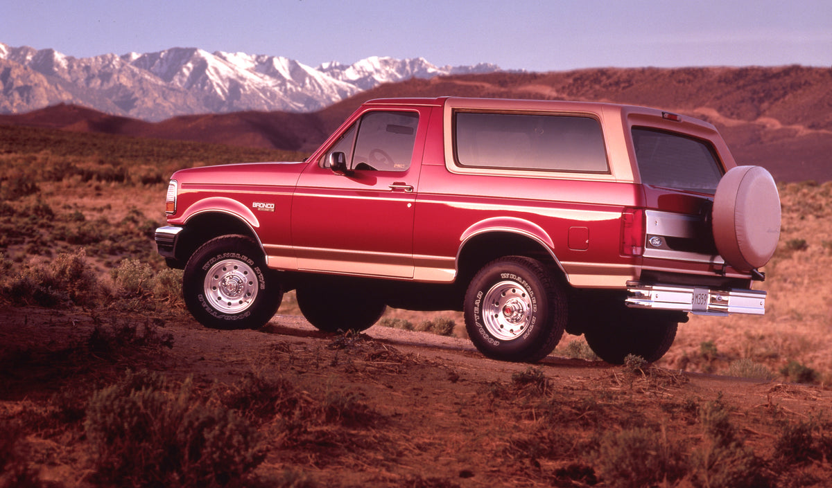 This archival image documents the 1994 Ford Bronco Eddie Bauer and is preserved in the Ford Heritage Vault as part of Ford Motor Company's historic photographic archive. Free for personal, non-commercial use. Ford Heritage Vault reference AR-2008-...