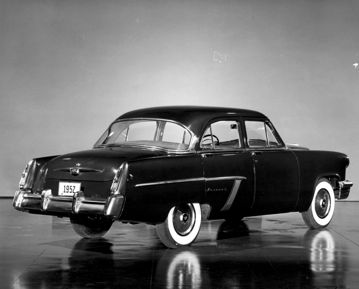 This archival image documents the 1952 Monarch Sedan rear view in studio AR-2007-5 and is preserved in the Ford Heritage Vault as part of Ford Motor Company's historic photographic archive. Free for personal, non-commercial use. Ford Heritage Vaul...