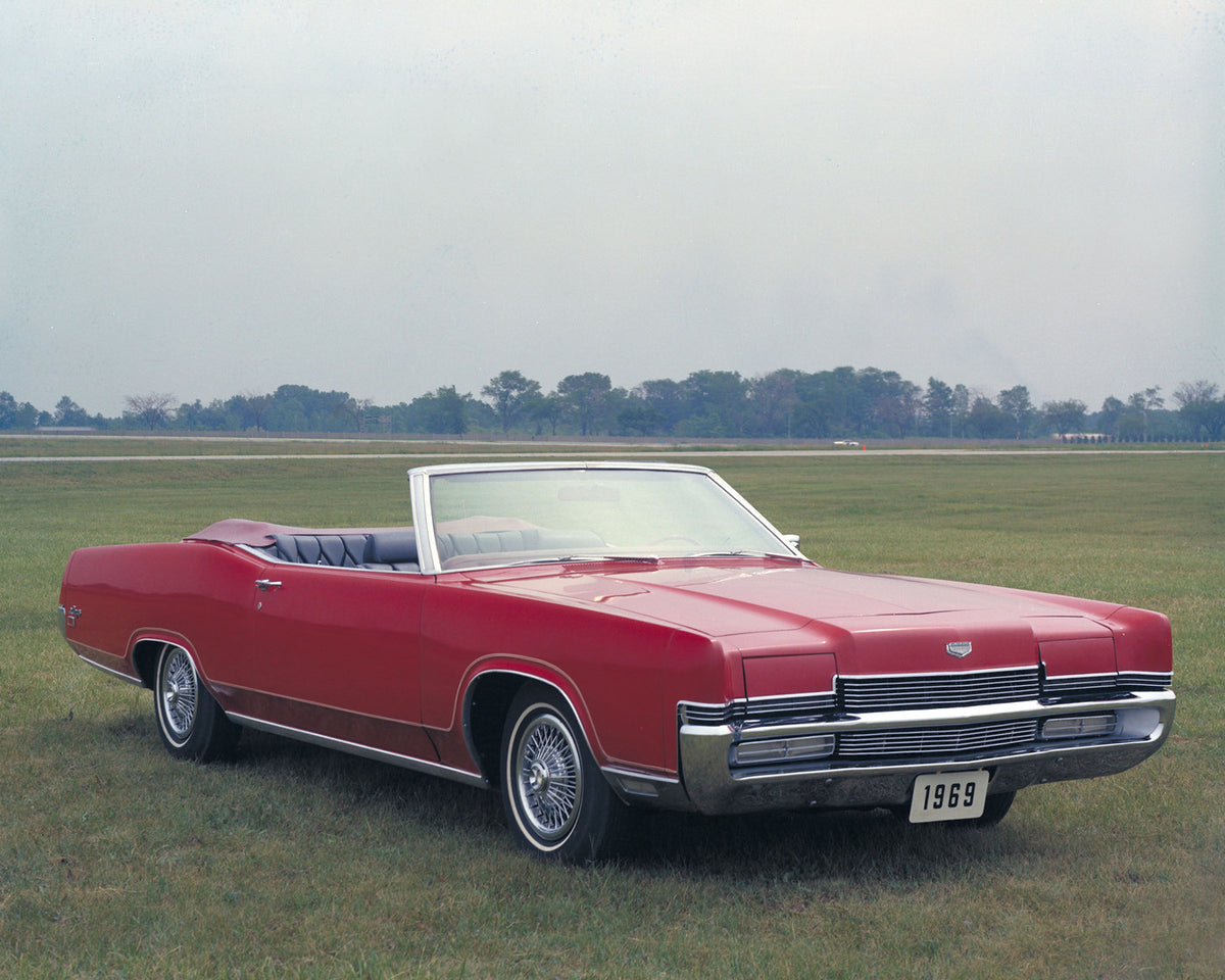 This archival image documents the 1969 Mercury Marquis Convertible In A Field and is preserved in the Ford Heritage Vault as part of Ford Motor Company's historic photographic archive. Free for personal, non-commercial use. Ford Heritage Vault ref...