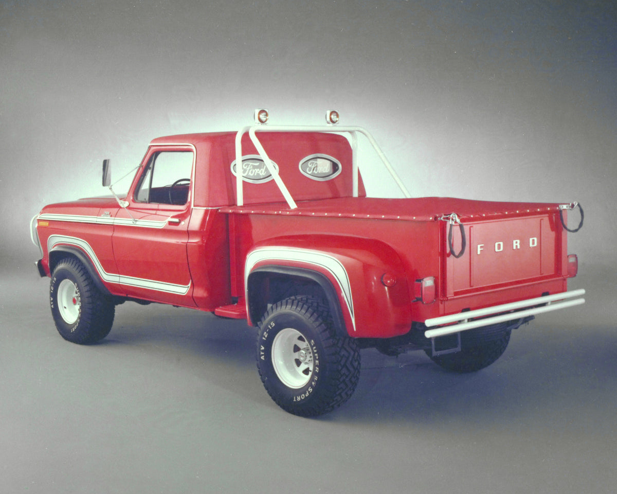 This archival image documents the 1977 Ford F-150 Custom pickup truck and is preserved in the Ford Heritage Vault as part of Ford Motor Company's historic photographic archive. Free for personal, non-commercial use. Ford Heritage Vault reference A...