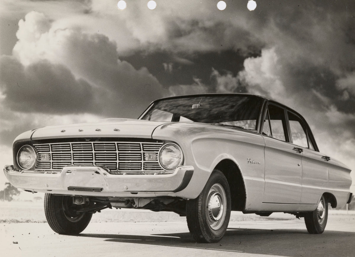 This archival image documents the 1960 Ford XK Falcon Passenger Side Front View FAP-2011-3 and is preserved in the Ford Heritage Vault as part of Ford Motor Company's historic photographic archive. Free for personal, non-commercial use. Ford Herit...